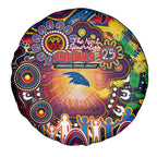 NAIDOC Week 2025 Crows Football Spare Tire Cover Aboriginal Dot Painting