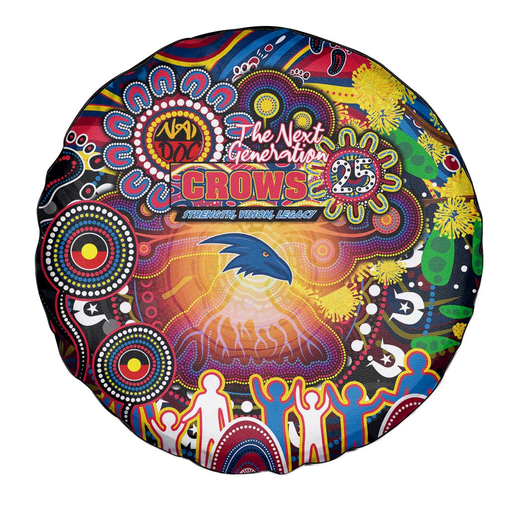 NAIDOC Week 2025 Crows Football Spare Tire Cover Aboriginal Dot Painting
