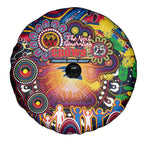 NAIDOC Week 2025 Crows Football Spare Tire Cover Aboriginal Dot Painting