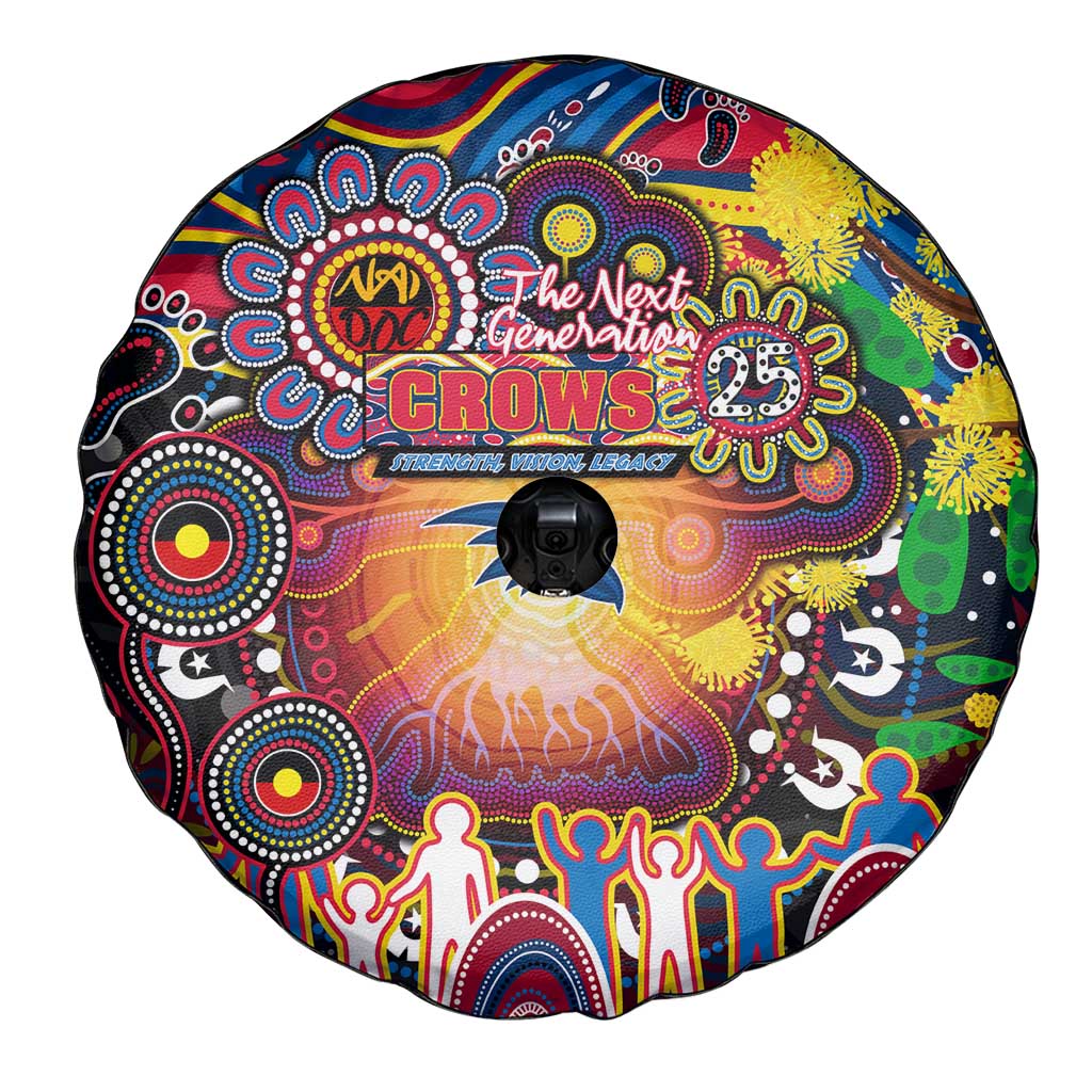 NAIDOC Week 2025 Crows Football Spare Tire Cover Aboriginal Dot Painting