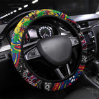 NAIDOC Week 2025 Crows Football Steering Wheel Cover Aboriginal Dot Painting