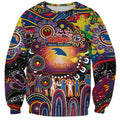 Personalised NAIDOC Week 2025 Crows Football Sweatshirt Aboriginal Dot Painting