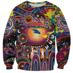 Personalised NAIDOC Week 2025 Crows Football Sweatshirt Aboriginal Dot Painting