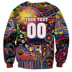 Personalised NAIDOC Week 2025 Crows Football Sweatshirt Aboriginal Dot Painting