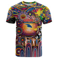 Personalised NAIDOC Week 2025 Crows Football T Shirt Aboriginal Dot Painting