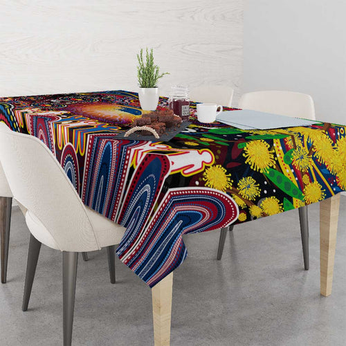 NAIDOC Week 2025 Crows Football Tablecloth Aboriginal Dot Painting