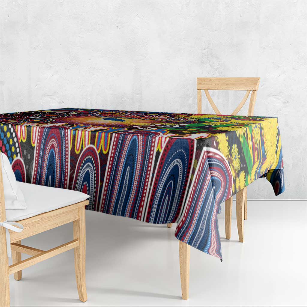 NAIDOC Week 2025 Crows Football Tablecloth Aboriginal Dot Painting
