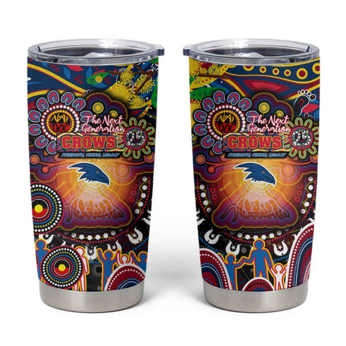 NAIDOC Week 2025 Crows Football Tumbler Cup Aboriginal Dot Painting