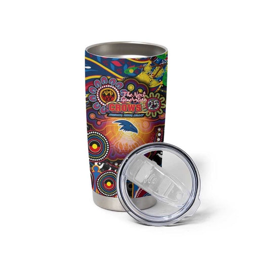 NAIDOC Week 2025 Crows Football Tumbler Cup Aboriginal Dot Painting