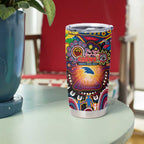 NAIDOC Week 2025 Crows Football Tumbler Cup Aboriginal Dot Painting