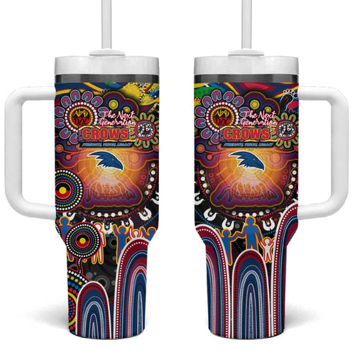 NAIDOC Week 2025 Crows Football Tumbler With Handle Aboriginal Dot Painting