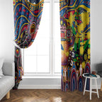 NAIDOC Week 2025 Crows Football Window Curtain Aboriginal Dot Painting