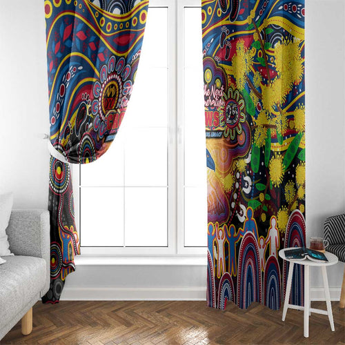 NAIDOC Week 2025 Crows Football Window Curtain Aboriginal Dot Painting