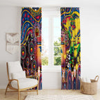 NAIDOC Week 2025 Crows Football Window Curtain Aboriginal Dot Painting