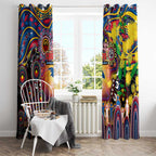 NAIDOC Week 2025 Crows Football Window Curtain Aboriginal Dot Painting