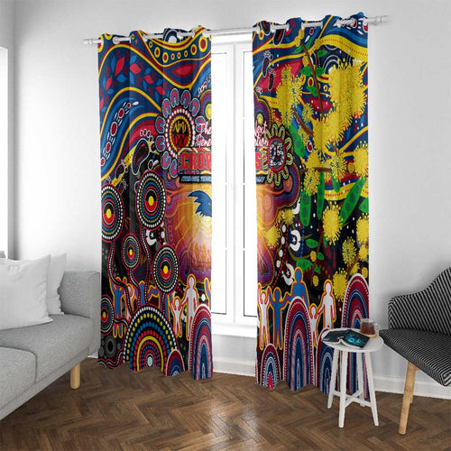 NAIDOC Week 2025 Crows Football Window Curtain Aboriginal Dot Painting
