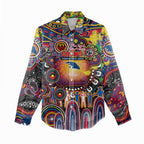 Personalised NAIDOC Week 2025 Crows Football Women Casual Shirt Aboriginal Dot Painting