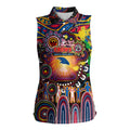 Personalised NAIDOC Week 2025 Crows Football Women Sleeveless Polo Shirt Aboriginal Dot Painting