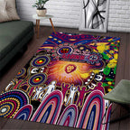 NAIDOC Week 2025 Lions Football Area Rug Aboriginal Dot Painting
