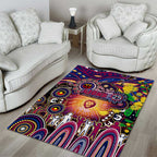 NAIDOC Week 2025 Lions Football Area Rug Aboriginal Dot Painting