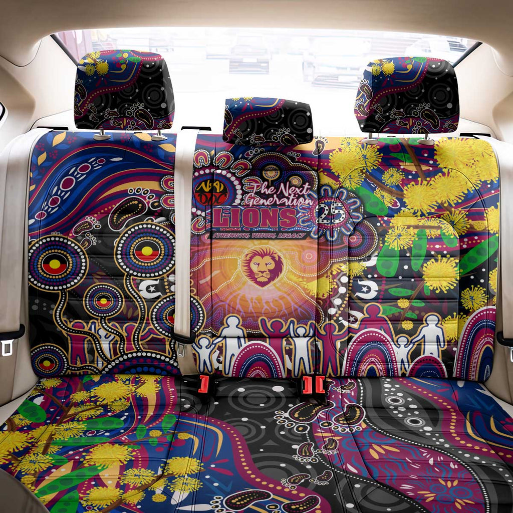 NAIDOC Week 2025 Lions Football Back Car Seat Cover Aboriginal Dot Painting