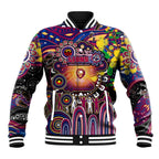 Personalised NAIDOC Week 2025 Lions Football Baseball Jacket Aboriginal Dot Painting