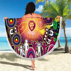 NAIDOC Week 2025 Lions Football Beach Blanket Aboriginal Dot Painting