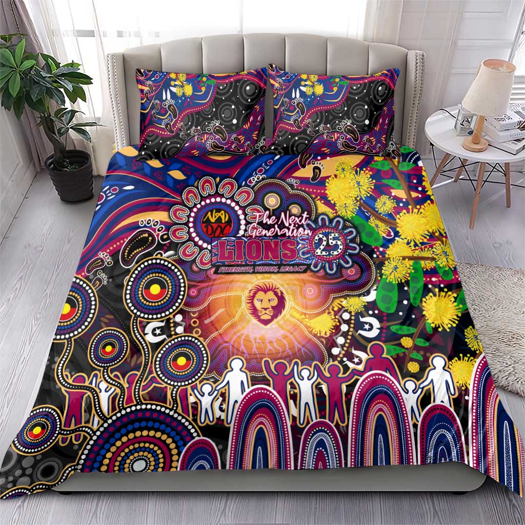 NAIDOC Week 2025 Lions Football Bedding Set Aboriginal Dot Painting