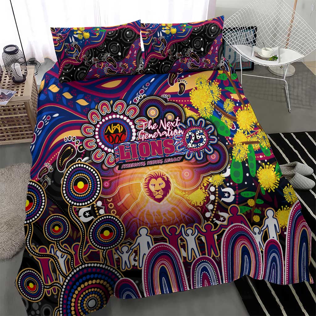 NAIDOC Week 2025 Lions Football Bedding Set Aboriginal Dot Painting