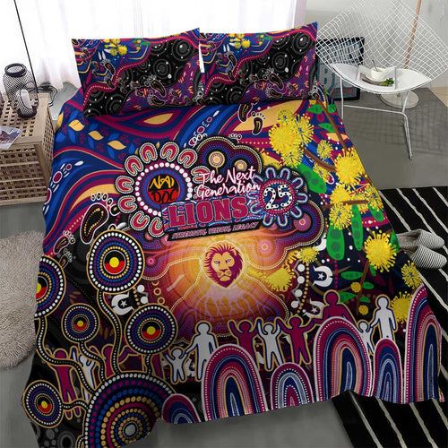 NAIDOC Week 2025 Lions Football Bedding Set Aboriginal Dot Painting