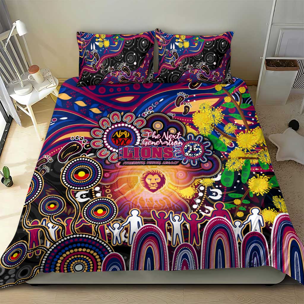 NAIDOC Week 2025 Lions Football Bedding Set Aboriginal Dot Painting