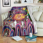 NAIDOC Week 2025 Lions Football Blanket Aboriginal Dot Painting