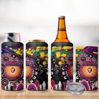 NAIDOC Week 2025 Lions Football 4 in 1 Can Cooler Tumbler Aboriginal Dot Painting