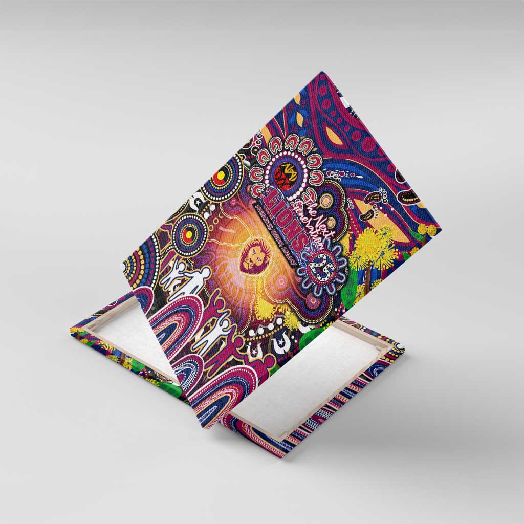 NAIDOC Week 2025 Lions Football Canvas Wall Art Aboriginal Dot Painting