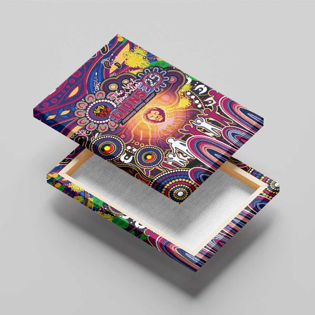 NAIDOC Week 2025 Lions Football Canvas Wall Art Aboriginal Dot Painting