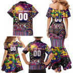 Personalised NAIDOC Week 2025 Lions Football Family Matching Mermaid Dress and Hawaiian Shirt Aboriginal Dot Painting