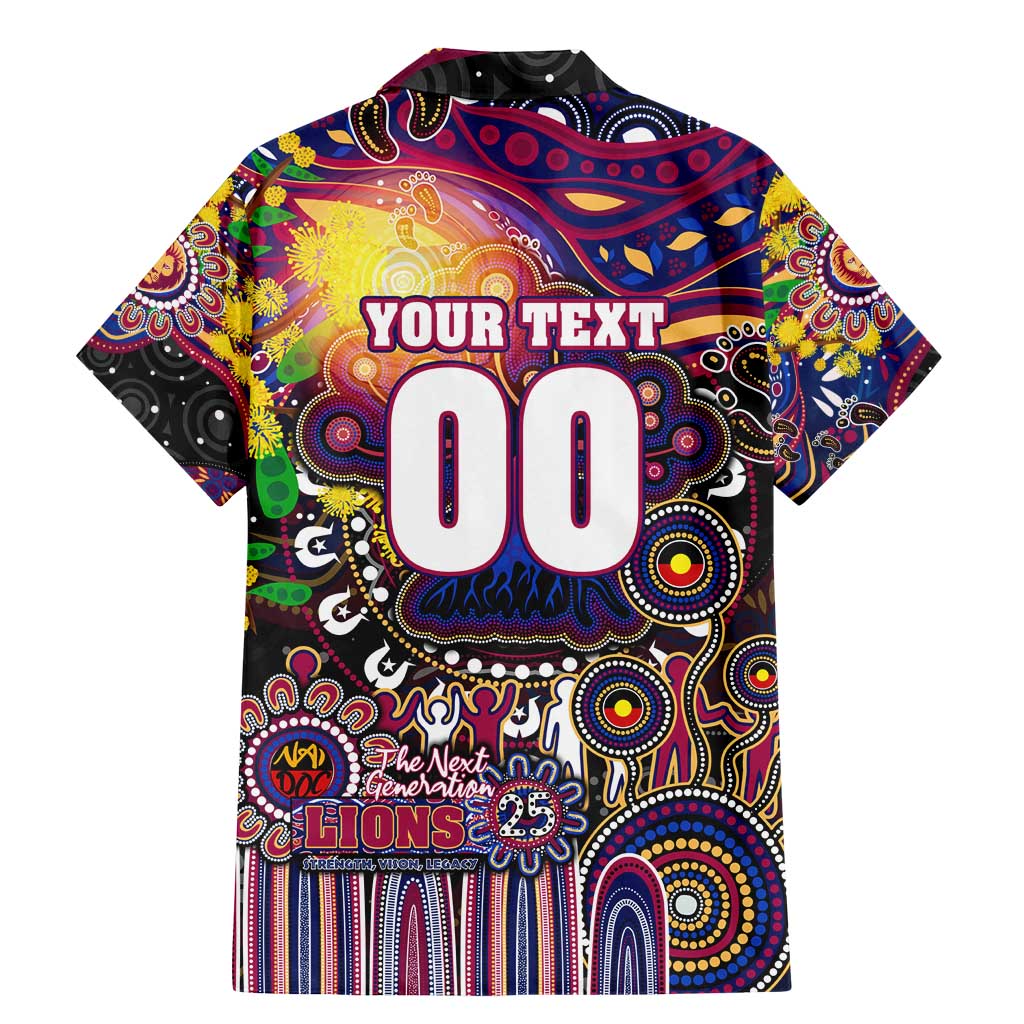 Personalised NAIDOC Week 2025 Lions Football Family Matching Mermaid Dress and Hawaiian Shirt Aboriginal Dot Painting