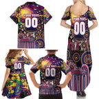 Personalised NAIDOC Week 2025 Lions Football Family Matching Summer Maxi Dress and Hawaiian Shirt Aboriginal Dot Painting
