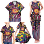 Personalised NAIDOC Week 2025 Lions Football Family Matching Tank Maxi Dress and Hawaiian Shirt Aboriginal Dot Painting