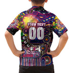 Personalised NAIDOC Week 2025 Lions Football Family Matching Tank Maxi Dress and Hawaiian Shirt Aboriginal Dot Painting