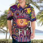 Personalised NAIDOC Week 2025 Lions Football Hawaiian Shirt Aboriginal Dot Painting