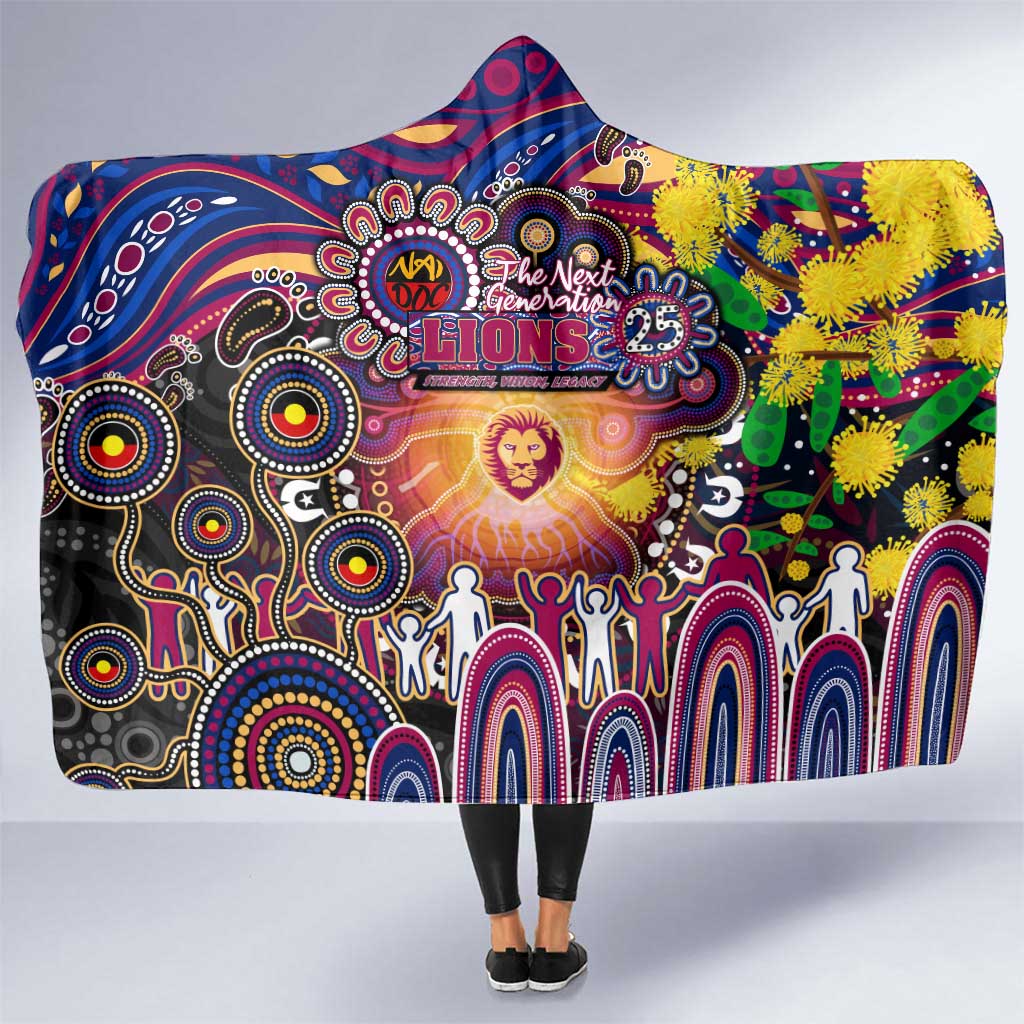 NAIDOC Week 2025 Lions Football Hooded Blanket Aboriginal Dot Painting