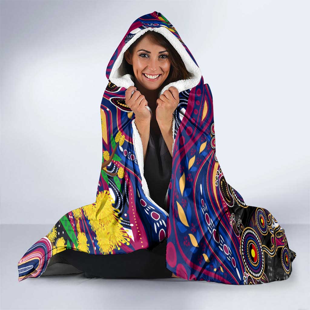 NAIDOC Week 2025 Lions Football Hooded Blanket Aboriginal Dot Painting