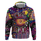 Personalised NAIDOC Week 2025 Lions Football Hoodie Aboriginal Dot Painting