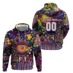 Personalised NAIDOC Week 2025 Lions Football Hoodie Aboriginal Dot Painting