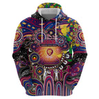 Personalised NAIDOC Week 2025 Lions Football Hoodie Aboriginal Dot Painting