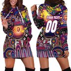 Personalised NAIDOC Week 2025 Lions Football Hoodie Dress Aboriginal Dot Painting