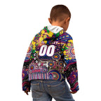 Personalised NAIDOC Week 2025 Lions Football Kid Hoodie Aboriginal Dot Painting