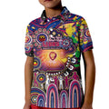 Personalised NAIDOC Week 2025 Lions Football Kid Polo Shirt Aboriginal Dot Painting