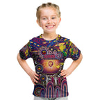 Personalised NAIDOC Week 2025 Lions Football Kid T Shirt Aboriginal Dot Painting